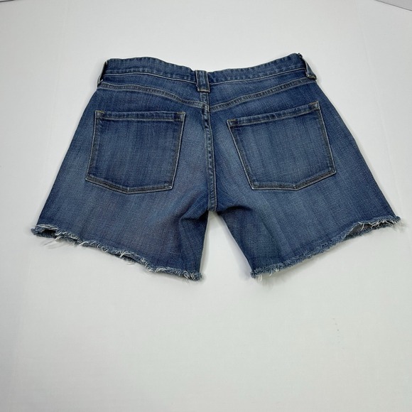 J. Crew Denim Shorts Women's 2 Medium Wash Blue Cut Off Raw Fringe Hem Stretch - Picture 4 of 9